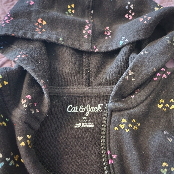 Lot of 3 - Girl's Cat & Jack Hoodie and Two (2) Tees - Picture 2 of 4